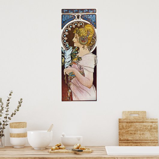 Alphonse Mucha Artwork Poster (Küche)