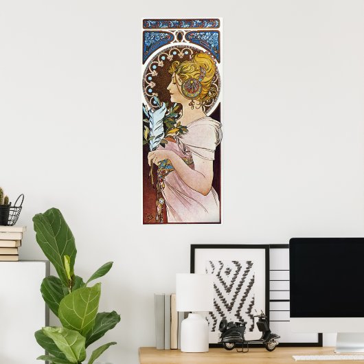 Alphonse Mucha Artwork Poster (Heimbüro)