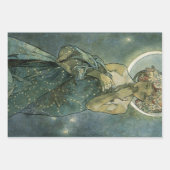 Alphonse Mucha Atemberaubende Jugendstil-Frau #18 Geschenkpapier Set (Vorderseite)