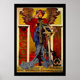 Alphonse Mucha Atemberaubende Jugendstil-Frau #39 Poster