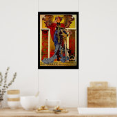 Alphonse Mucha Atemberaubende Jugendstil-Frau #39 Poster (Küche)