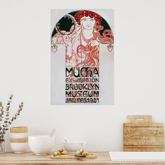 Alphonse Mucha. Ausstellung Mucha, 1921 Poster (Küche)