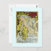 Alphonse Mucha,Ausstellungspposter,1896. Postkarte (Vorne/Hinten)