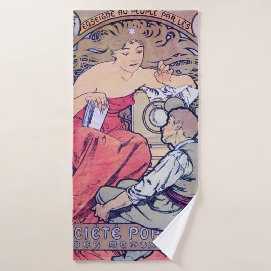Alphonse Mucha Badehandtuch (Badehandtuch)