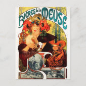 Alphonse Mucha Beer der Maus Postkarte (Vorderseite)