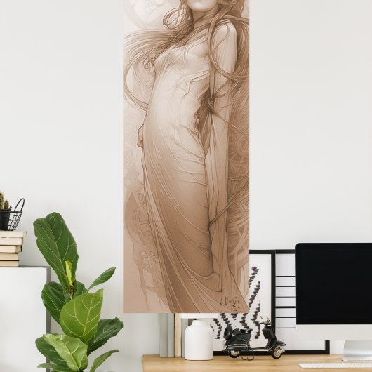 Alphonse Mucha Belle Epoche Poster (Heimbüro)