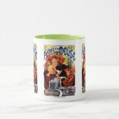 Alphonse Mucha , Bières de la Meuse , 1897 Tasse (Zentrum)