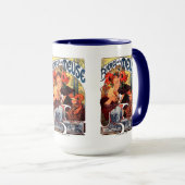 Alphonse Mucha , Bières de la Meuse , 1897 Tasse (VorderseiteRechts)
