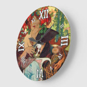 Alphonse Mucha Bieres De La Meuse Große Wanduhr (Winkel)