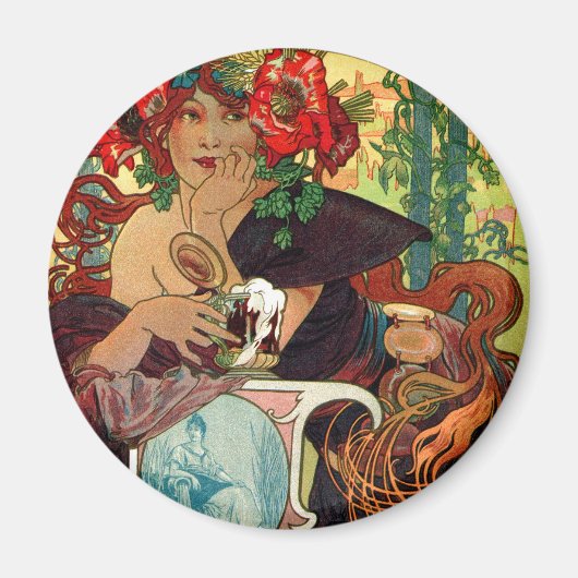 Alphonse Mucha Bieres De La Meuse Magnet (Vorne)