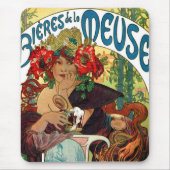 Alphonse Mucha Bieres De La Meuse Mousepad (Vorne)