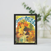 Alphonse Mucha Bieres de la Meuse personalisiert Postkarte (Stehend Vorderseite)