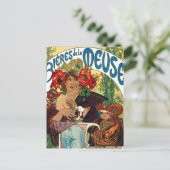 Alphonse Mucha Bieres De La Meuse Postkarte (Stehend Vorderseite)