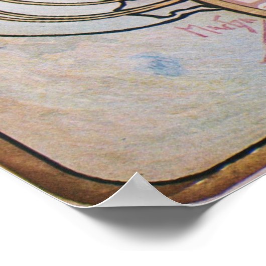 Alphonse Mucha. Biscuits Lefevre-Utile, 1896 Poster (Ecke)