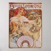 Alphonse Mucha. Biscuits Lefevre-Utile, 1896 Poster (Vorne)