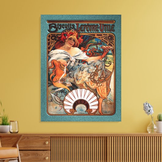Alphonse Mucha Biscuits Lefevre-Utile gesprenkelt  Leinwanddruck (Insitu (Wohnzimmer))
