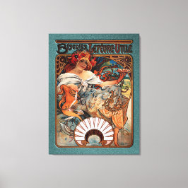 Alphonse Mucha Biscuits Lefevre-Utile gesprenkelt Leinwanddruck