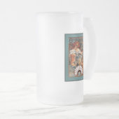 Alphonse Mucha Biscuits Lefevre-Utile gesprenkelt Mattglas Bierglas (VorderseiteRechts)