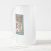 Alphonse Mucha Biscuits Lefevre-Utile gesprenkelt Mattglas Bierglas (Vorderseite Links)