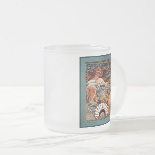 Alphonse Mucha Biscuits Lefevre-Utile gesprenkelt  Mattglastasse (VorderseiteRechts)