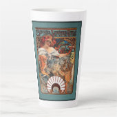 Alphonse Mucha Biscuits Lefevre-Utile gesprenkelt  Milchtasse (Vorderseite)