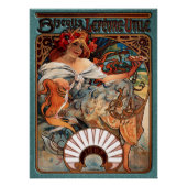 Alphonse Mucha Biscuits Lefevre-Utile gesprenkelt  Poster (Vorderseite)
