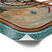 Alphonse Mucha Biscuits Lefevre-Utile gesprenkelt Poster (Ecke)