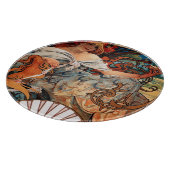 Alphonse Mucha Biscuits Lefevre-Utile gesprenkelt  Schneidebrett (Ecke)