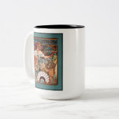 Alphonse Mucha Biscuits Lefevre-Utile gesprenkelt Zweifarbige Tasse (Vorderseite Links)