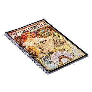 Alphonse Mucha Biscuits Lefevre-Utile Notizblock