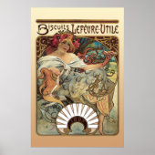 Alphonse Mucha Biscuits Lefevre Utile Poster (Vorne)