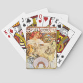 Alphonse Mucha Biscuits Lefevre-Utile Spielkarten (Rückseite)