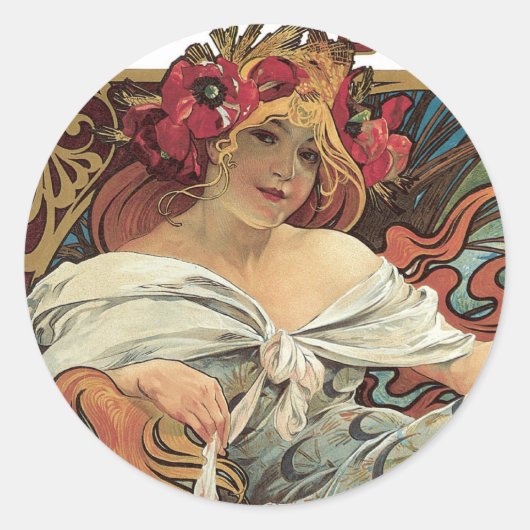 Alphonse Mucha "Biscuits" Stickers (Vorderseite)