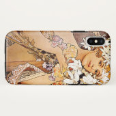 Alphonse Mucha Blume Case-Mate iPhone Hülle (Rückseite (Horizontal))