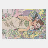 Alphonse Mucha, Blume Geschenkpapier Set (Vorderseite)