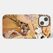 Alphonse Mucha Blume iPhone Hülle (Rückseite (Horizontal))