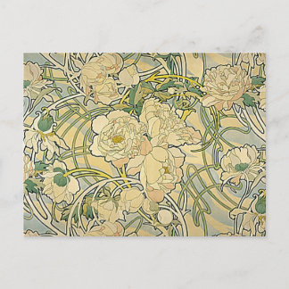 Alphonse Mucha - Blume Postkarte
