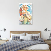 Alphonse Mucha - Blume - Retro Art Nouveau Leinwanddruck (Insitu (Schlafzimmer))