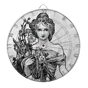 Alphonse Mucha Broken Blossoms Dartscheibe
