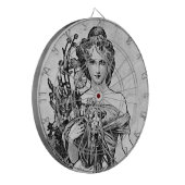 Alphonse Mucha Broken Blossoms Dartscheibe (Vorderseite Links)