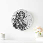 Alphonse Mucha Broken Blossoms Große Wanduhr (Zuhause)