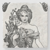 Alphonse Mucha Broken Blossoms Steinuntersetzer (Vorderseite)