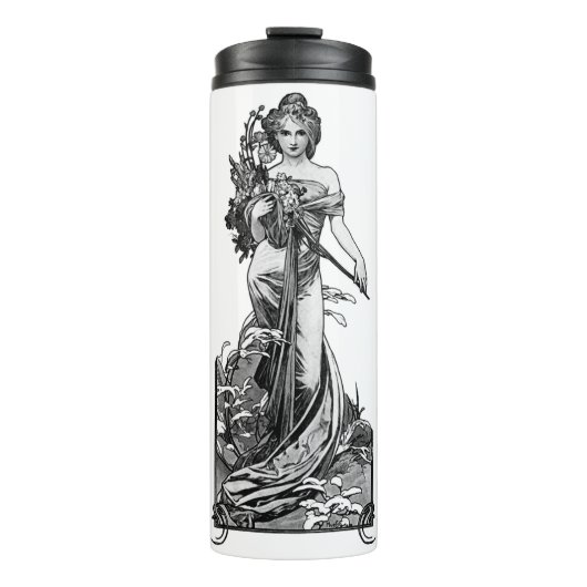 Alphonse Mucha Broken Blossoms Thermosbecher (Vorderseite)