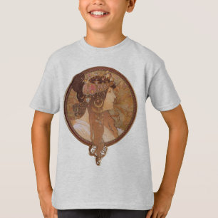 Alphonse Mucha Byzantinischer Kopf, Die Brünette T-Shirt