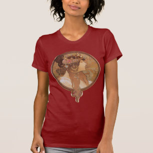 Alphonse Mucha Byzantinischer Kopf, Die Brünette T-Shirt