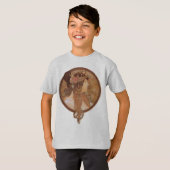 Alphonse Mucha Byzantinischer Leiter, der Brünette T-Shirt (Vorne ganz)