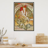 ALPHONSE MUCHA CHANSONS D`AJEULES POSTER (Küche)
