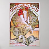 Alphonse Mucha. Chansons D'Aieules, c.1898 Poster (Vorne)
