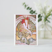 Alphonse Mucha. Chansons D'Aieules, c.1898 Postkarte (Stehend Vorderseite)