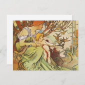 Alphonse Mucha. Chocolat Masson/Mexicain 1897 Postkarte (Vorne/Hinten)